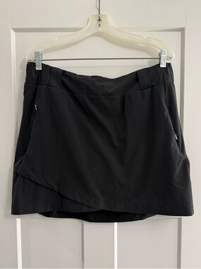 Calia black athletic skort - skirt with shorts & tulip hem size large